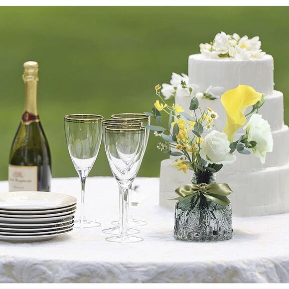 Small grey glass bohemian bottle or bud vase - Picture 3 of 6